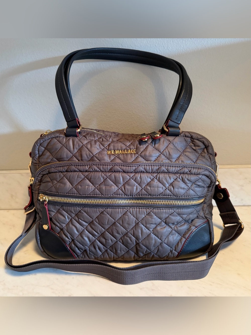 MZ Wallace Crosby Bag in Gray
